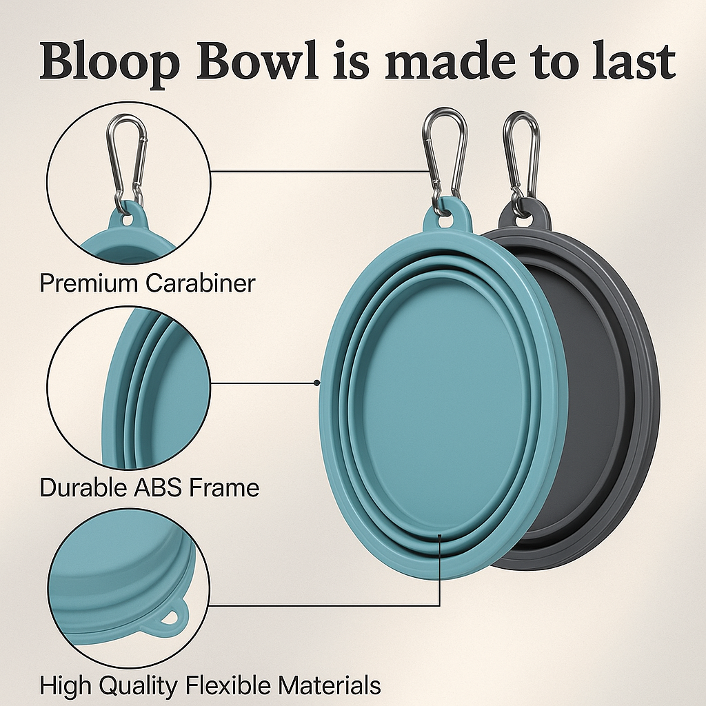 bloop Bowl – The Ultimate Portable Bowl for Hydrated Adventures with Your Pup