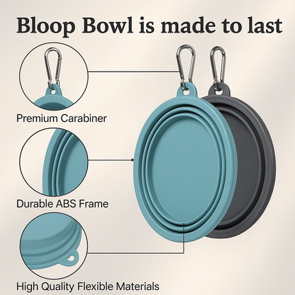 bloop Bowl – The Ultimate Portable Bowl for Hydrated Adventures with Your Pup